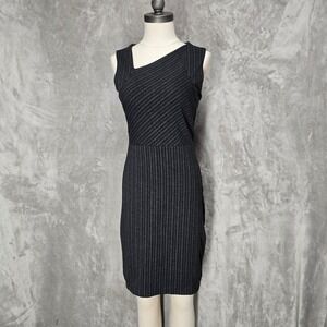 Banana Republic 2P Pinstripe Sheath Dress Sleeveless Business Casual Career